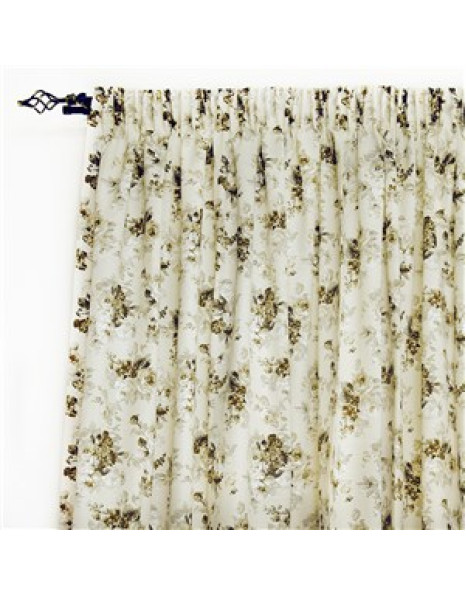 ΚΟΥΡΤΙΝΑ ΜΕ ΓΚΡΙ ΚΑΦΕ ΦΛΟΡΑΛ