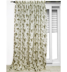 ΚΟΥΡΤΙΝΑ ΜΕ ΓΚΡΙ ΚΑΦΕ ΦΛΟΡΑΛ